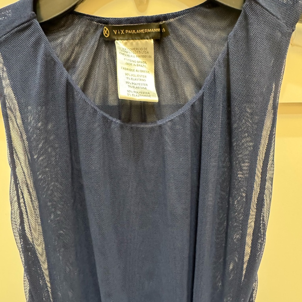 ViX Paula Hermanny Mila Sheer Faux
Wrap Cover-Up Dress, size L. NWOT. - Picture 5 of 9